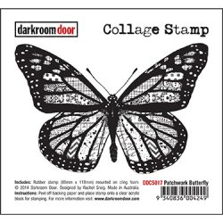 画像1: Patchwork Butterfly Collage Stamp  (Cling  Foam Stamps)