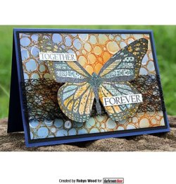 画像5: Patchwork Butterfly Collage Stamp  (Cling  Foam Stamps)