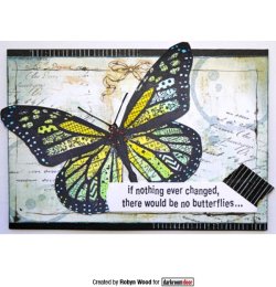画像4: Patchwork Butterfly Collage Stamp  (Cling  Foam Stamps)