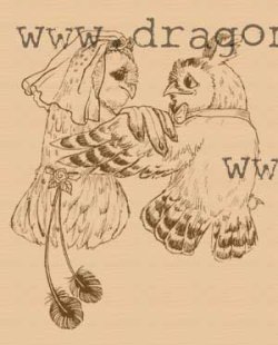 画像1: Wedding owls by Natalia rubber stamp