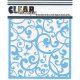 Twinkle Flourish : Clear Scraps Stencils 6"X6"
