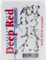 Water Splash :Deep Red Cling Stamp 1.5"X3.2"