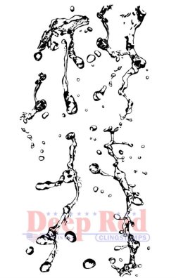 画像2: Water Splash :Deep Red Cling Stamp 1.5"X3.2"