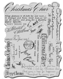 画像1: Christmas Background :Stampendous Cling Stamp
