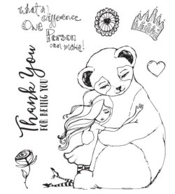 画像2: Panda Thank You :Jane Davenport Whimsical & Wild Collection Clear Stamps Set