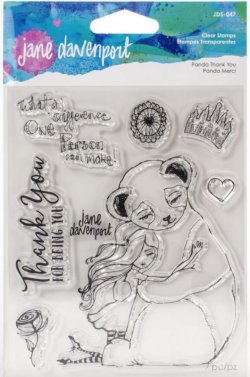 画像1: Panda Thank You :Jane Davenport Whimsical & Wild Collection Clear Stamps Set