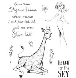 画像2: Giraffe Wisdom :Jane Davenport Whimsical & Wild Collection Clear Stamps Set