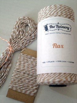 画像1: Flax(Light Brown & White) Eco-Luxe Baker's Twine