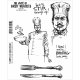 The Burly Chef/Brett Weldele Cling Stamps 7"X8.5"