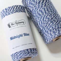 画像1: Midnight Blue (Navy & White) Eco-Luxe Baker's Twine
