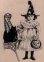 画像1: Victorian Witch Costume Girl 2 3/4 x 3 3/4 (1)